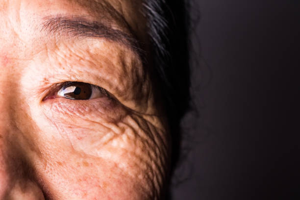 Portrait of over 80 year old man, Studio Shot