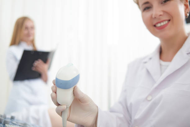 istock Doctor showing device for ultrasound diagnostics. 1147730034