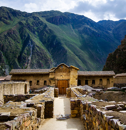 Ollantaytambo ruins in the sacred valley of the Incas in Peru