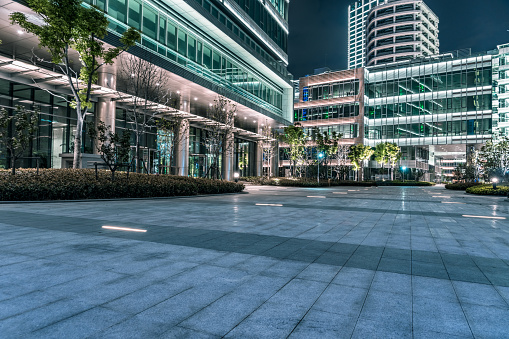 China - East Asia, Office Building Exterior, Building Exterior, Construction Industry, Illuminated