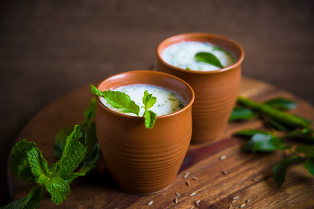 istock Spiced buttermilk, Indian traditional summer drink 1147733808