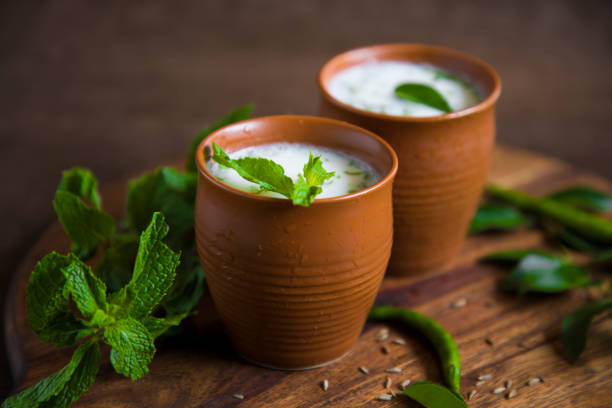 istock Spiced buttermilk, Indian traditional summer drink 1147734001
