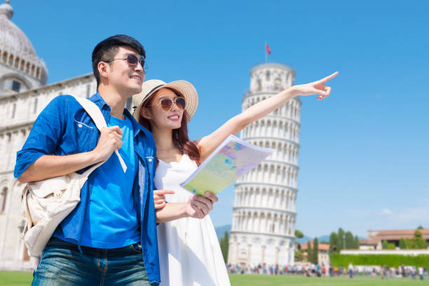 istock couple take world map in Italy 1147736881