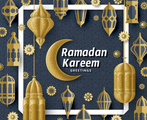 istock Ramadan Kareem Background. Islamic Arabic lantern. Translation: Ramadan Kareem. Greeting card. Vector illustration. 1147744762