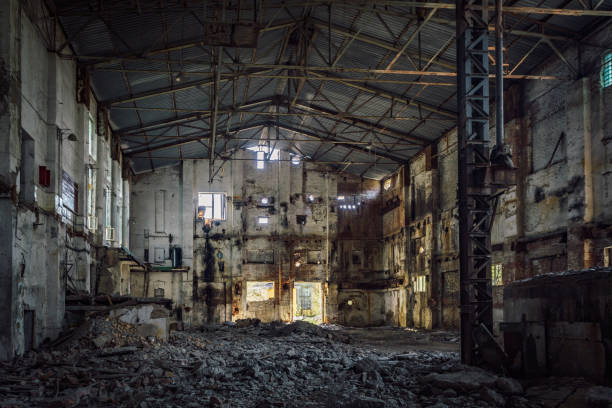 istock Abandoned and ruined sugar factory 1147750924
