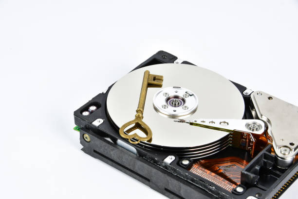 istock Detail inside of hard drive 1147757582