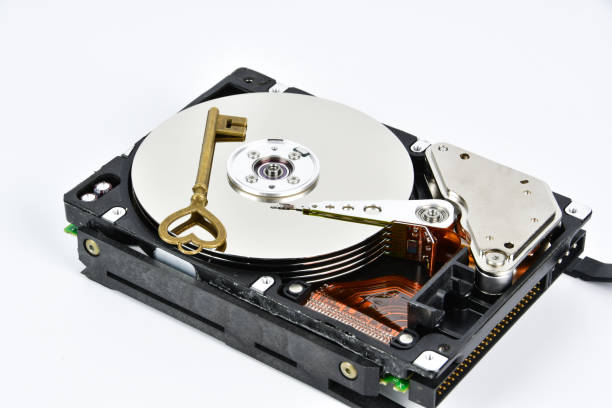 istock Detail inside of hard drive 1147757584