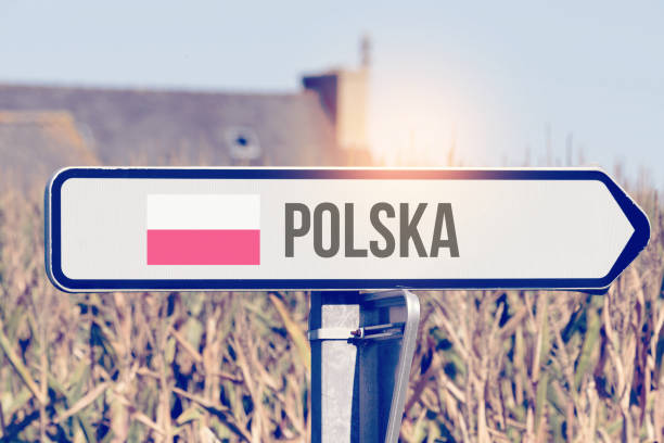 A sign points to the directive to Poland
