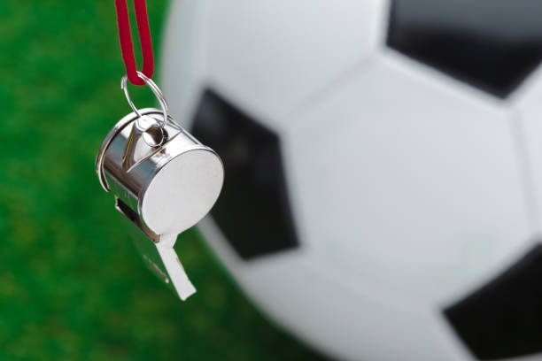 istock Football ball with whistle 1147771774