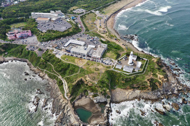 istock Aerial view of Inubozaki lighthouse 1147775371