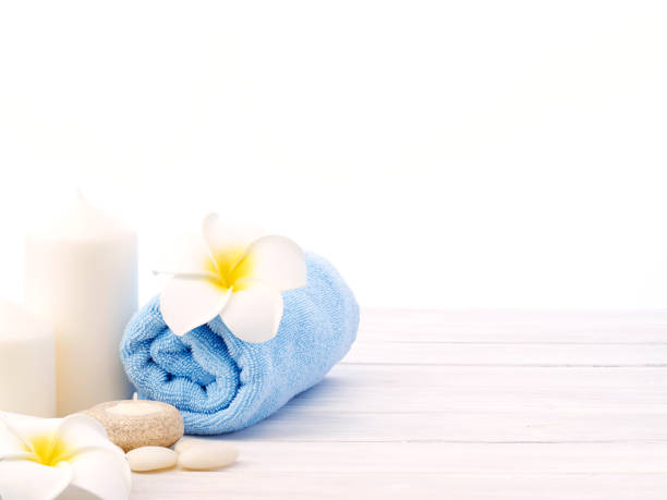 istock Frangipani Spa rock Flower white background 1147775488