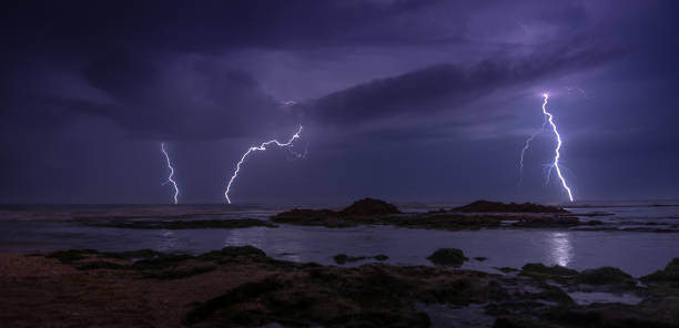 istock Thunderstorm on mediterranean sea beach 1147775913
