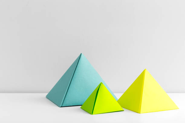 Abstract colorful geometrical background close up soft focus