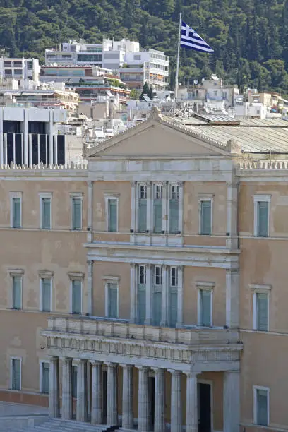 Government Building Hellenic Parliament in Athens Greece