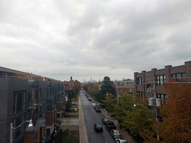 istock Street View and Distant High-rise 1147779391