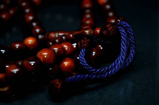 istock Brown prayer beads made of wood. 1147782559