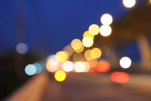 istock Bokeh from car lights at night 1147783948