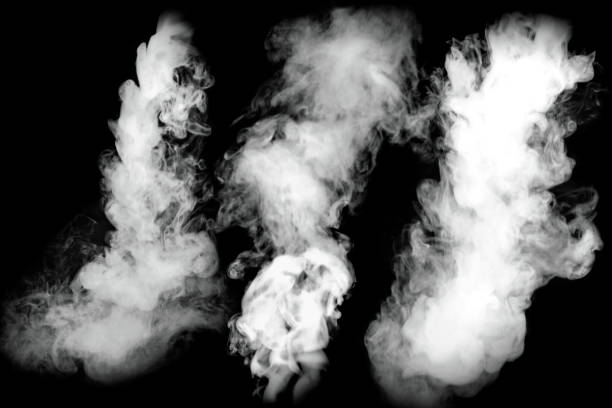 istock Three pieces of smoke on black background 1147785908