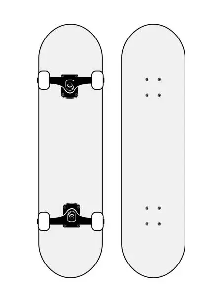 Vector illustration of skateboard vector template illustration