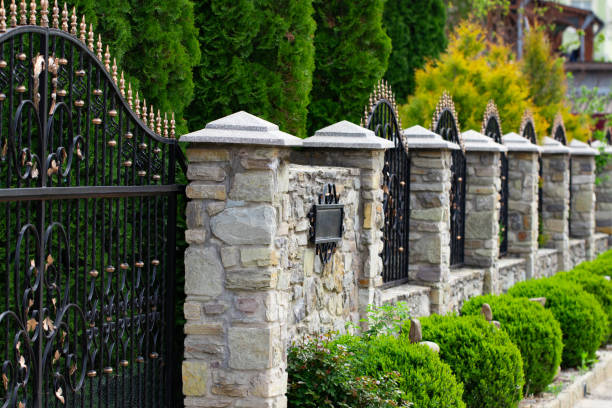 istock Wrought-iron gates, ornamental forging, forged elements close-up. 1147790071