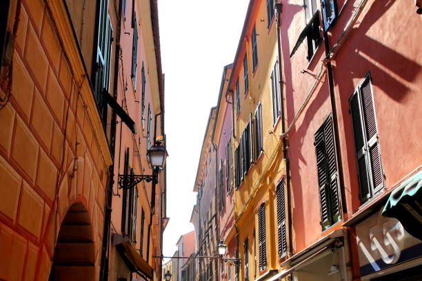 beautiful house front  in italy liguria