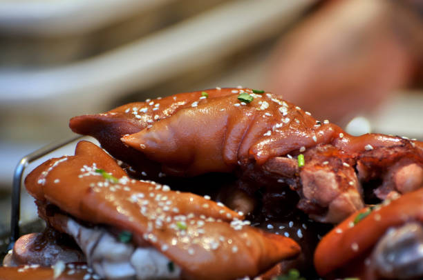 Stewed pig's feet sold
