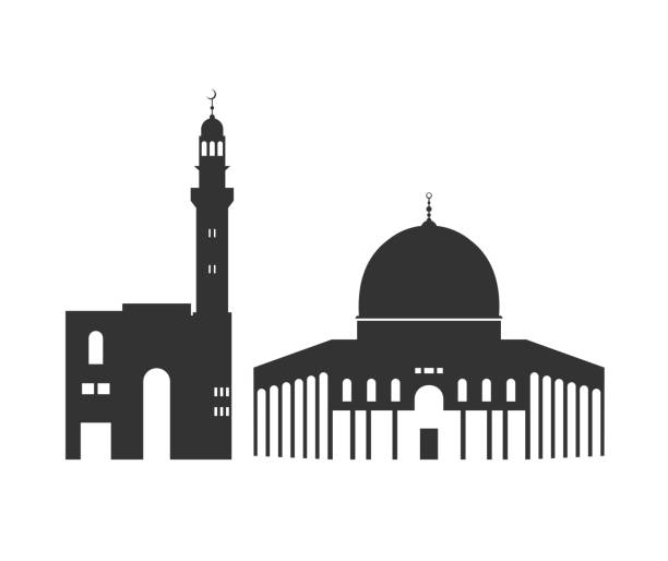 ilustraciones, imágenes clip art, dibujos animados e iconos de stock de palestina. arquitectura palestina aislada sobre fondo blanco - travel east jerusalem israel
