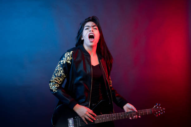 istock Amazing latino female musician 1147795852