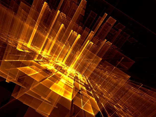 istock Perspective background in technology style - digitally generated fractal 1147796744