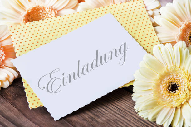 istock German Invitation Card with summertime flowers 1147803594
