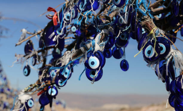 istock Evil Eye Beads Tree in Pigeons Valley, Cappadocia, Nevsehir, Turkey 1147811299