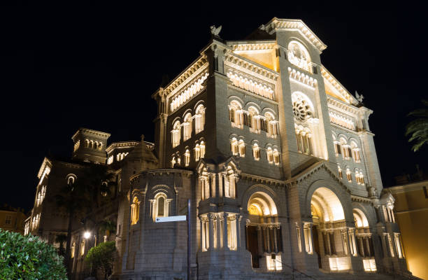 istock Saint Nicholas Cathedral at night in Monaco 1147811780