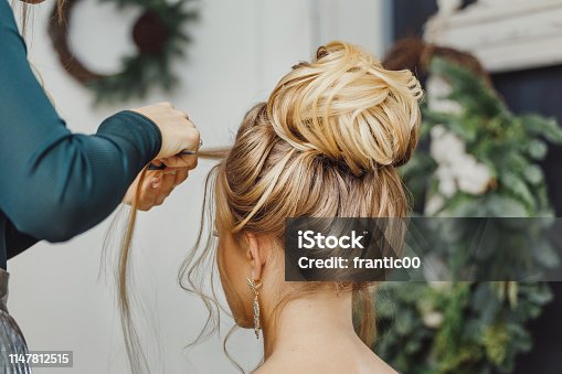 54,517 Updo Hairstyle Stock Photos, Pictures & Royalty-Free Images - iStock  | Big hairstyle, Wedding hair, Messy bun