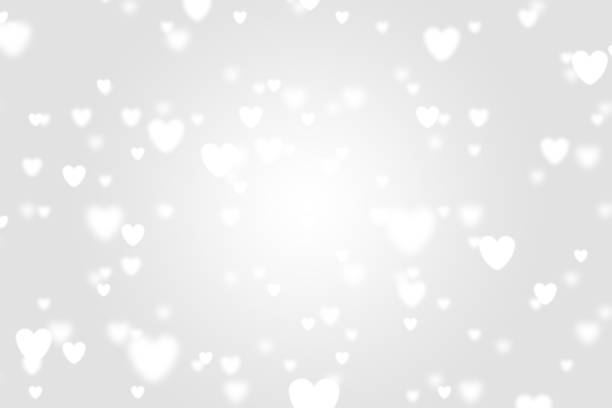 istock Heart icon bokeh on grey color background. 1147814538