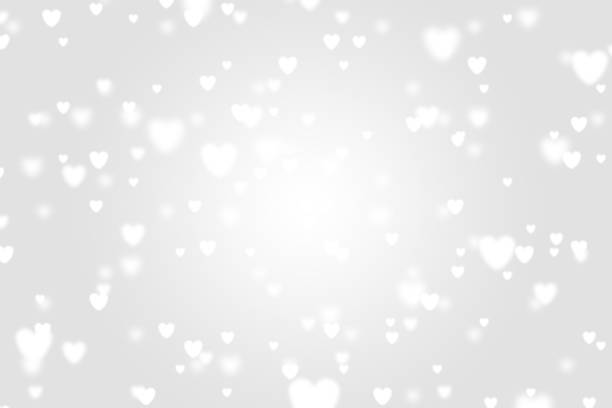 istock Heart icon bokeh on grey color background. 1147814548