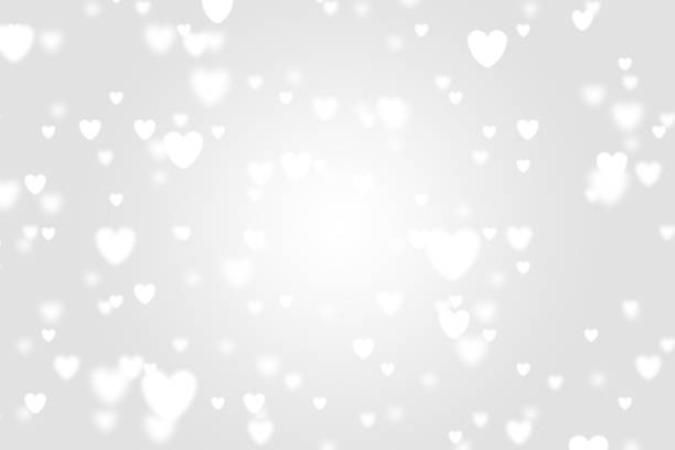 istock Heart icon bokeh on grey color background. 1147814700