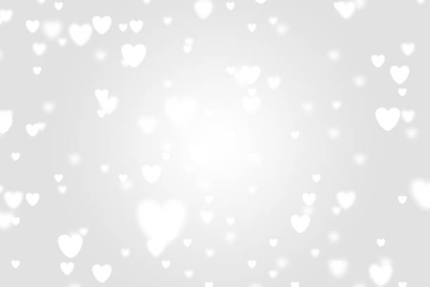 istock Heart icon bokeh on grey color background. 1147814701
