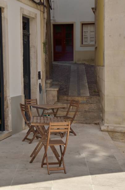 istock Wooden table at alley in Coimbra 1147815682