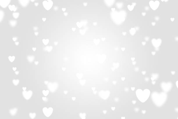 istock Heart icon bokeh on grey color background. 1147816459