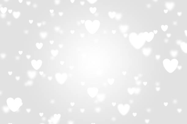istock Heart icon bokeh on grey color background. 1147816768