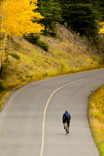 istock Banff Road Bicycle Rider 1147817819