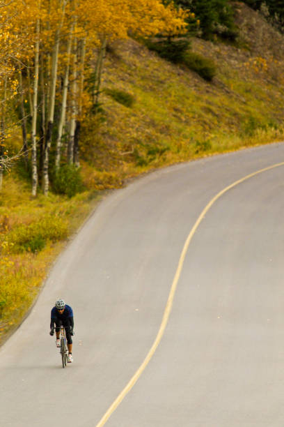 istock Banff Road Bicycle Rider 1147817822