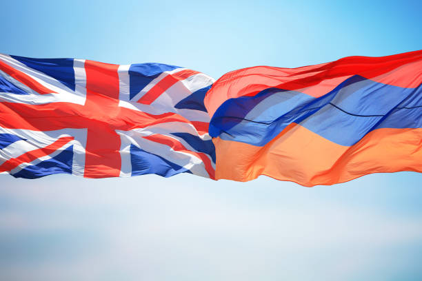 istock Flags of Great Britain and Armenia 1147818595