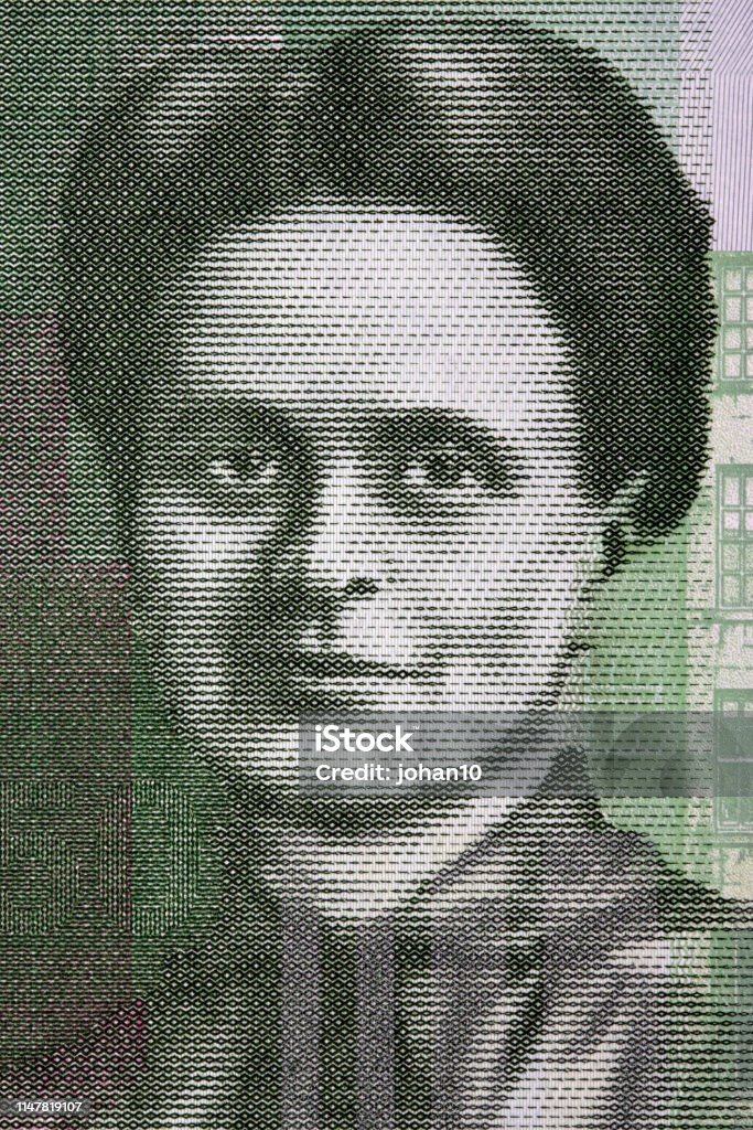 Elsie Inglis a portrait from Scottish money Elsie Inglis a portrait from Scottish money - Pounds Suffragist Stock Photo