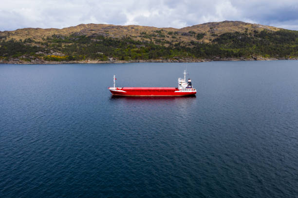 istock Cargo ship in Northern Europe 1147821424