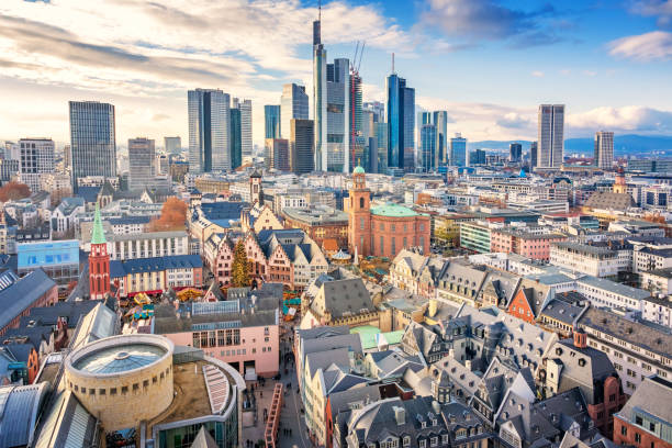Skyline of downtown Frankfurt am Main Germany