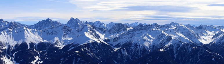 Alpine panorama winter
