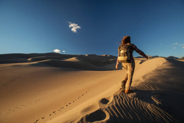 istock A tourist traveled through the desert 1147828758