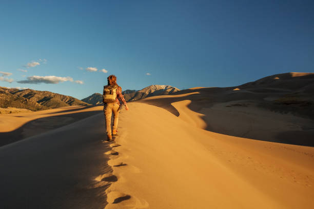 istock A tourist traveled through the desert 1147828866