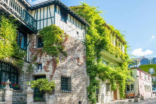 istock Cozy tourist alley in Paris, Monmartre 1147831769